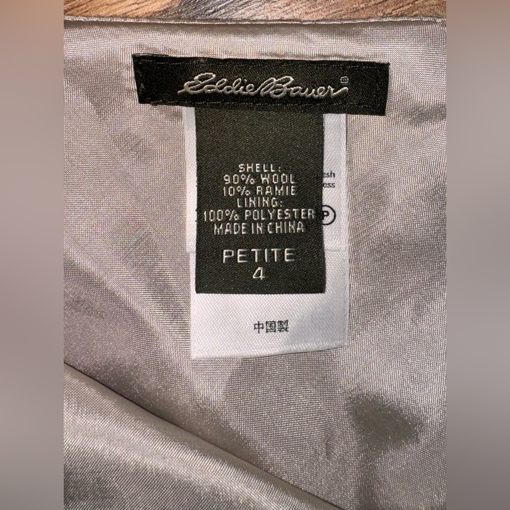 EDDIE BAUER A-Line Flared Knee Length Skirt Wool Skirt Size 4P - Picture 5 of 9